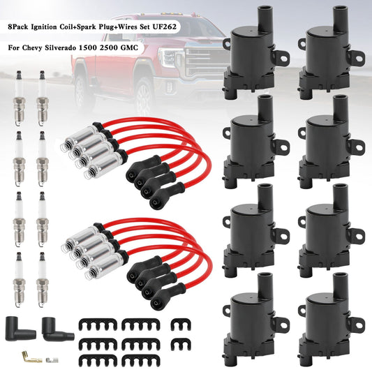 2000-2006 Chevy Suburban 2500 6.0L 8Pack Ignition Coil+Spark Plug+Wires Set UF262 C1251 D585 5C1082