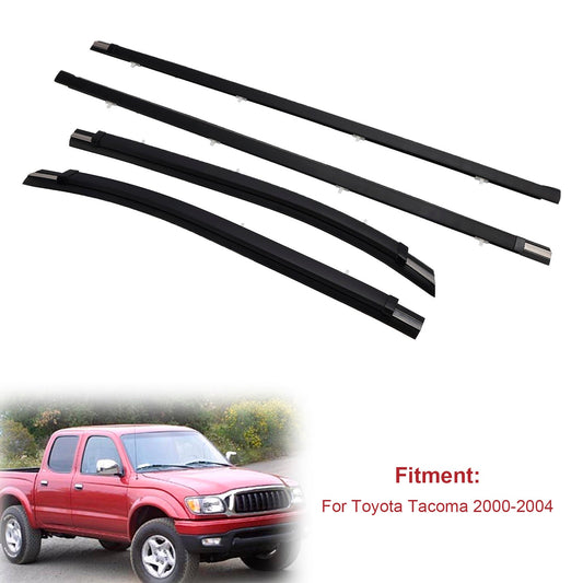 2000-2004 Toyota Tacoma 4pcs KT2023 Front Door Window Belt Weatherstrip Trim Seal