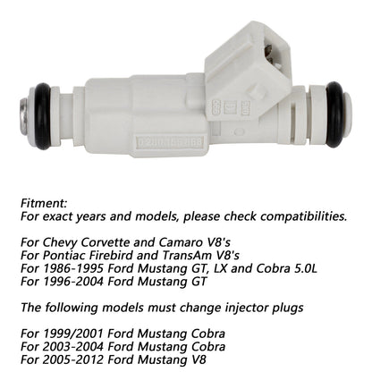 8PCS 36lb Fuel Injectors 0280155737 Fit Ford Fit GM LS1 LT1 5.0L 5.7L 380CC 0280155811 0280155737