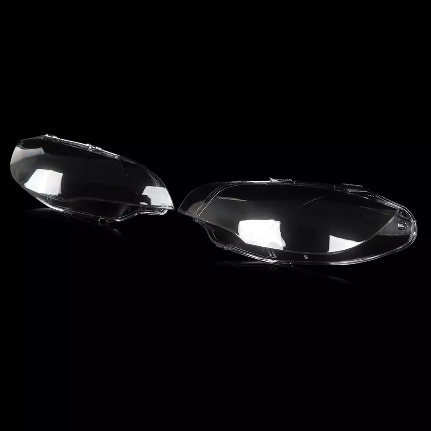 2008-2014 BMW E71 X6 2PCS Clear Headlight Lens Cover Headlamp Left + Right 63117271371 63117271372