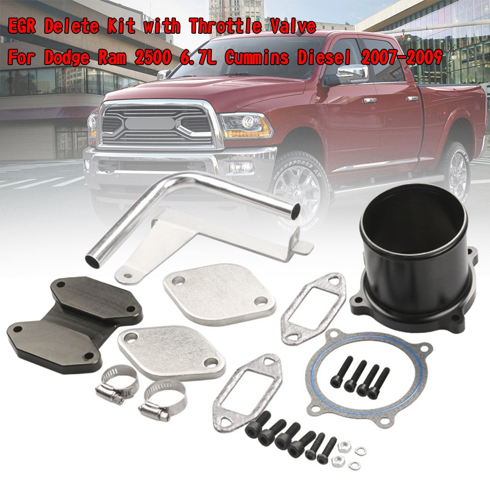 6.7L Cummins EGR Delete Kit w/Throttle Valve Fit 2007-2009 Dodge Ram 2500