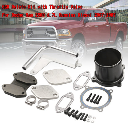 6.7L Cummins EGR Delete Kit w/Throttle Valve Fit 2007-2009 Dodge Ram 2500