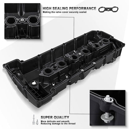 2008 BMW 528xi L6 3.0L Valve Cover w/ Gasket Bolts 11127552281