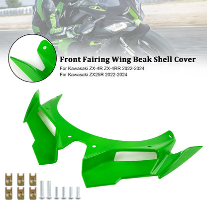 Front Fairing Wing Beak Shell Cover For Kawasaki ZX4R ZX4RR ZX25R 22-24