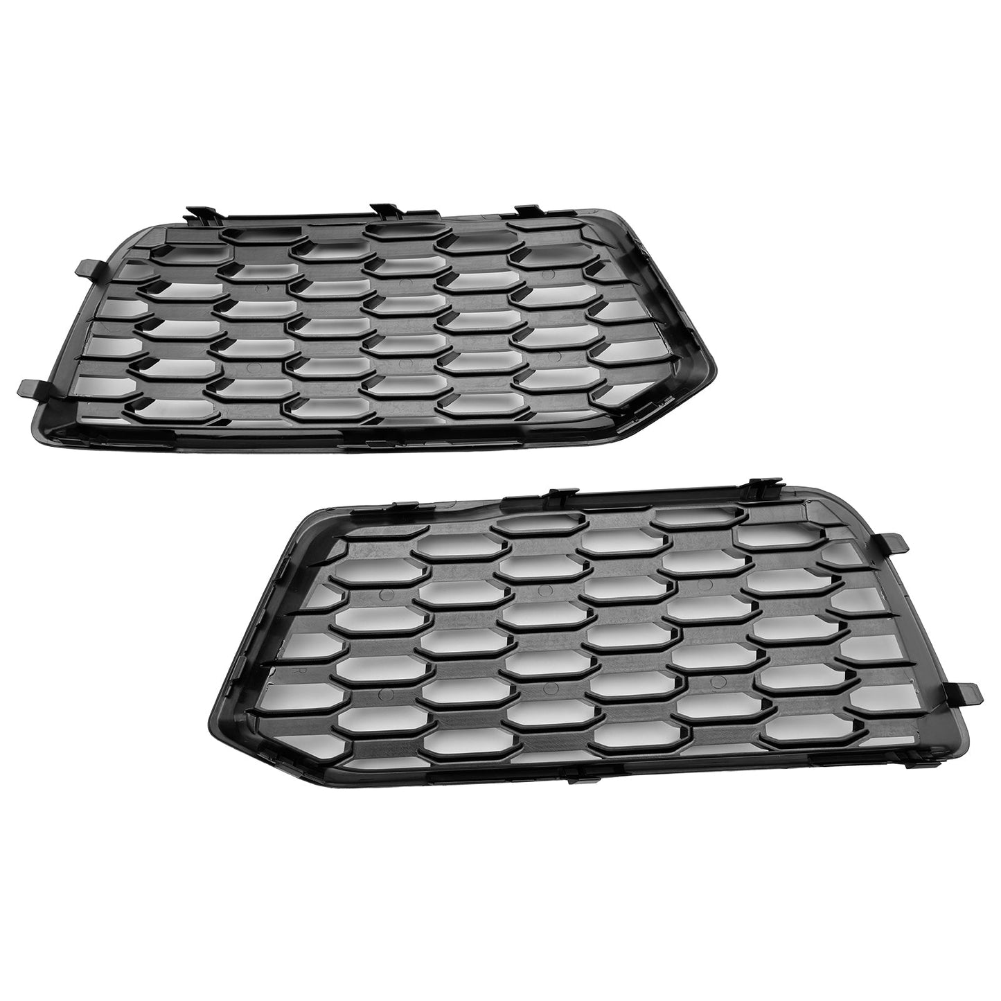 Audi Q5 Standard 2018-2022 2PCS Front Bumper Cover Grill Honeycomb Mesh Black Grille