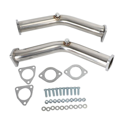 2003-2006 Nissan 350Z Infiniti G35 FX35 2 Test Pipes Decat Non Reson Straight Exhaust Fedex Express
