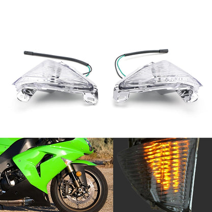 Front Turn Signals Lens For ZX 14R 10R 6R 636 Ninja 650F Clear Champoo