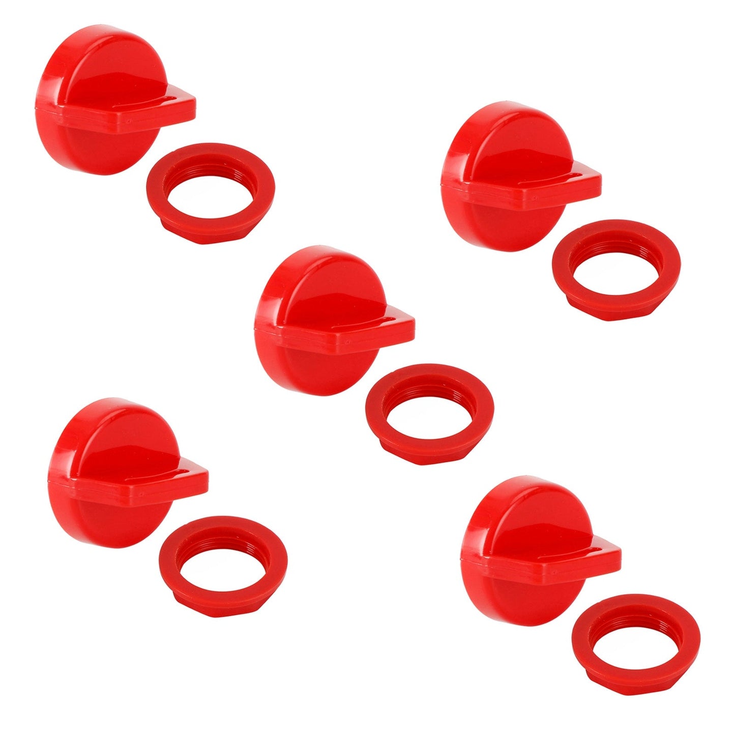 5pcs Key Switch Cover Red For Polaris Ranger 400 500 570 800 900 1000 5433534