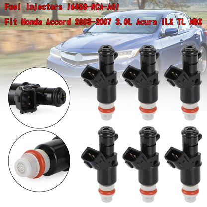 6PCS Fuel Injectors 16450-RCA-A01 Fit 2004-2008 Acura TL 3.2L