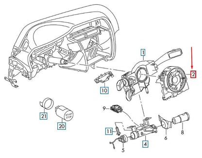 2013-2016 Seat Leno Steering Angle Sensor Clock Spring Module 5Q0953549E