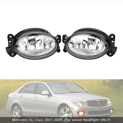 2002-2009 Mercedes G-Class Pair Front Fog Light Lamps With Bulbs A1698201556 A1698201656