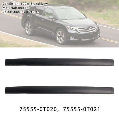 2012-2015 Toyota Venza LE 2PCS Roof Drip Molding Trim Left & Right Side Rubber 75556-0T020 75556-0T021