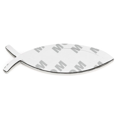 Jesus Christian Fish Symbol Silver 3D Car Decal Emblem Sticker Religious God