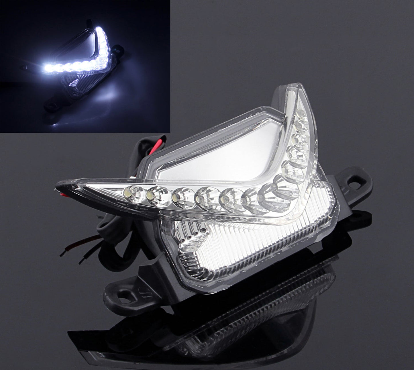 LED Rear Night Running lights For Honda CBR600RR 2007-2013 Clear Champoo