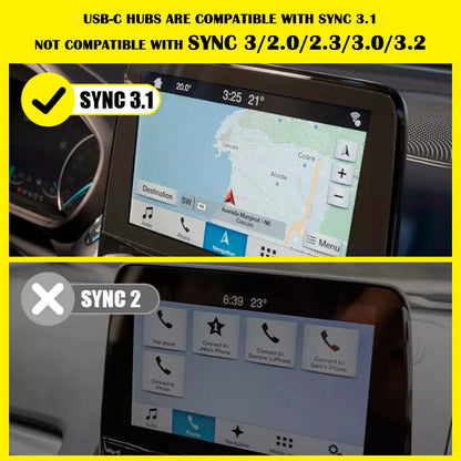 HC3Z-19A387-F 2017-2022 Ford F250 F350 Apple USB CarPlay Upgrade Interface Module Sync 3 Media Hub F HC3Z-19A387-E
