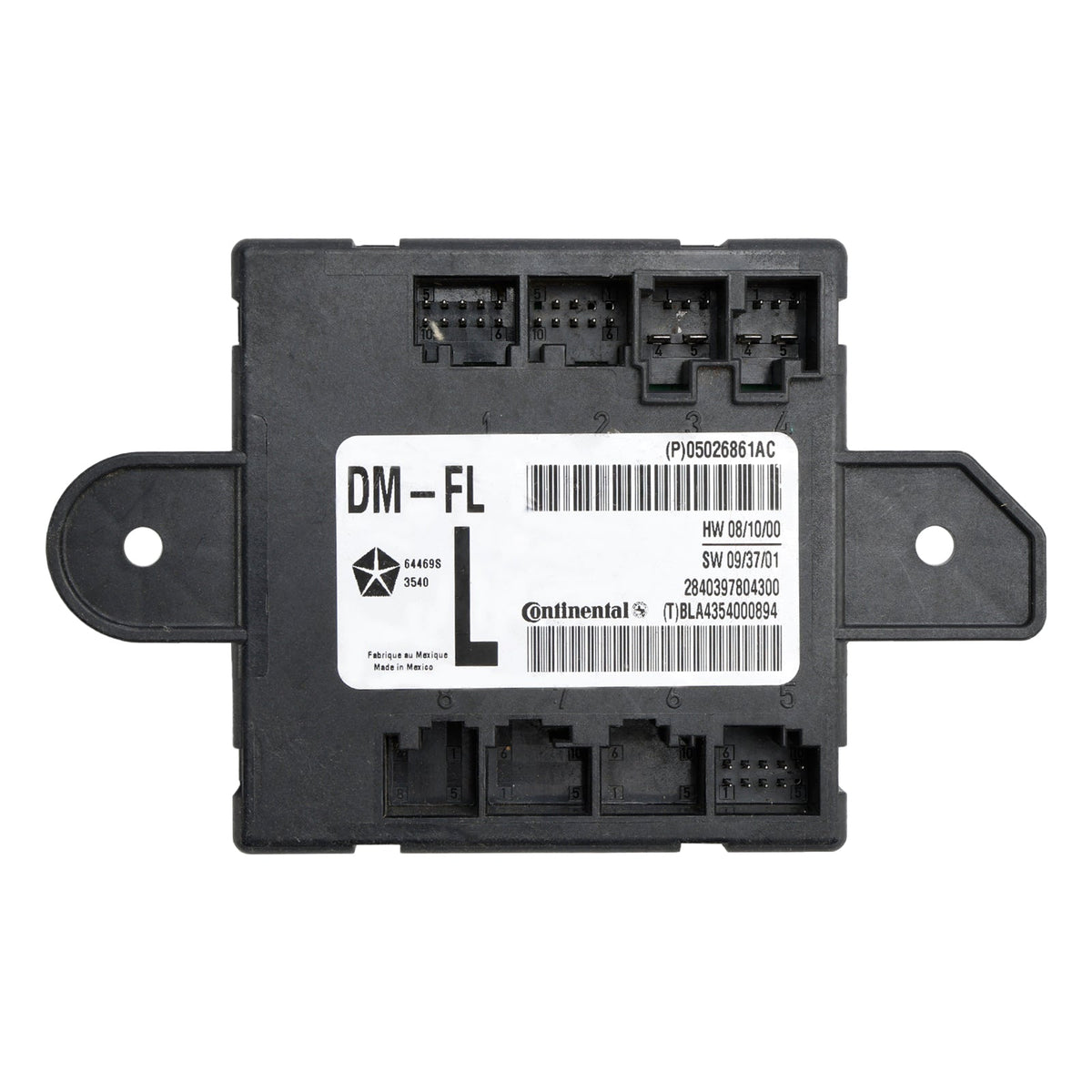 2008-2016 Dodge Chrysler Front Left Driver Door Module 05026861AC P05026861AC