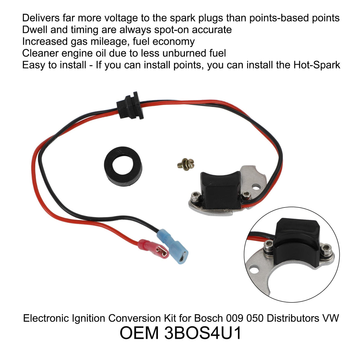 Car Ignition Modules Conversion Kit for Bosch 009 050 Distributors 3BOS4U1 VW