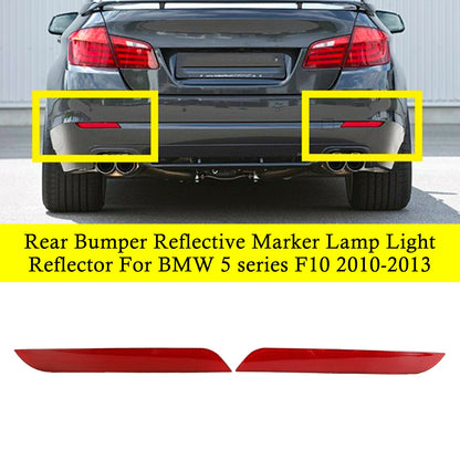 BMW 5-Series F10 F18 10-13 Rear Bumper Reflective Marker Lamp Light Reflector 63147203237 63147203238