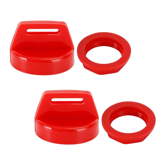 2 Pack Red Ignition Key Cover w/Nut For Polaris RZR XP 570 800 900 1000 5433534