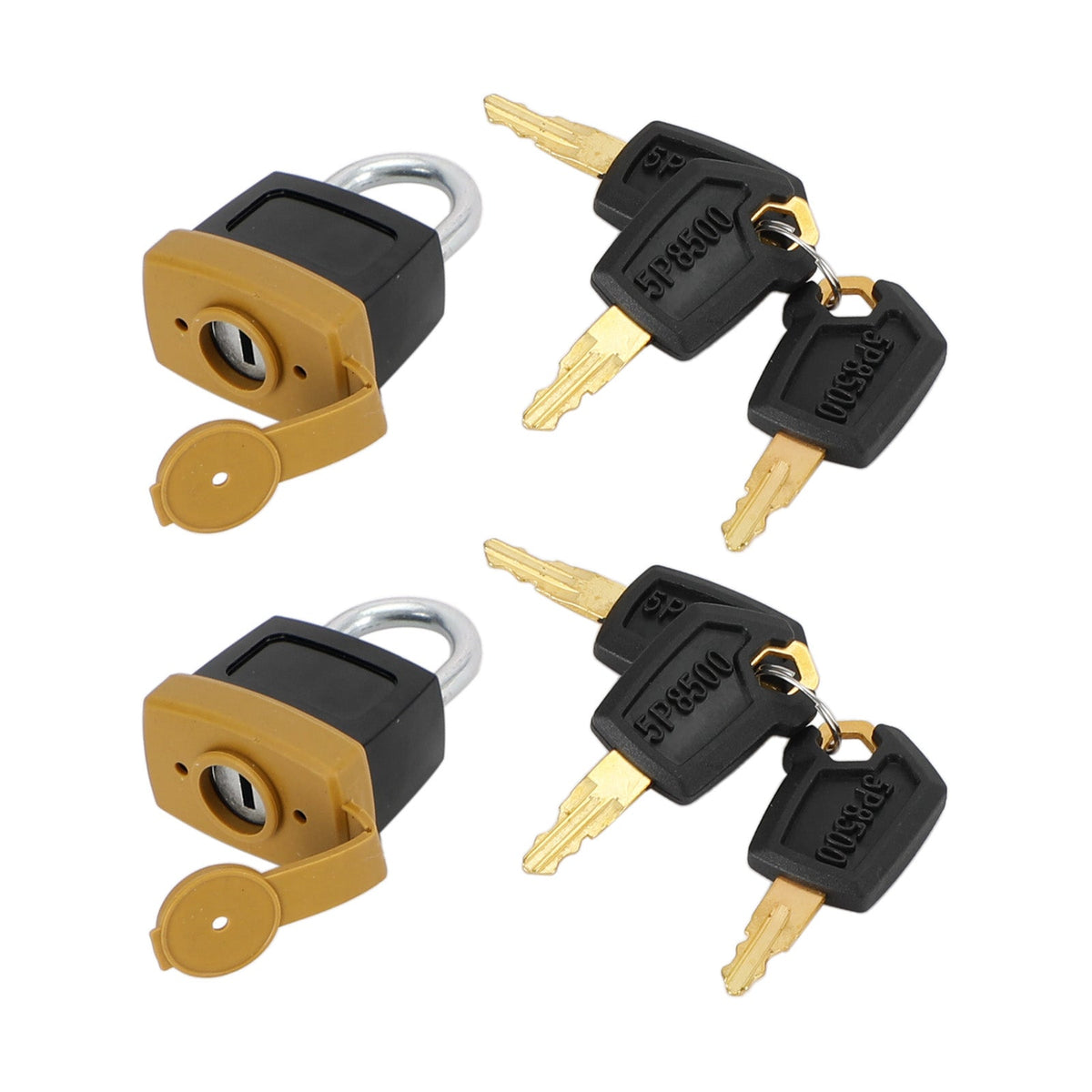 Caterpillar (CAT) 2Set 5P8500 246-2641 Padlock Pad Lock W/6 New Keys 5P8501