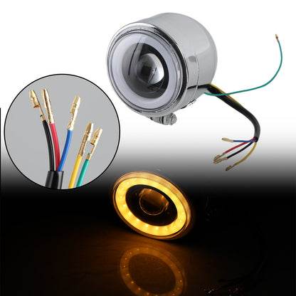 4.3"Universal Motorcycle LED Headlight Projector Lens ATV for Cafe Racer