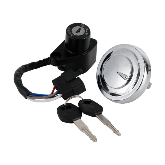 06-22 Kawasaki Vulcan 900 Classic Custon LT Ignition Barrel, Fuel Cap & Keys 51049-5001 27005-0032