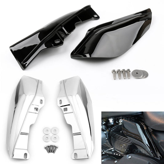 Black Mid-Frame Air Heat Deflector Trim Shield For Harley Touring Street Glide