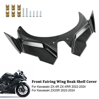 Front Fairing Wing Beak Shell Cover For Kawasaki ZX4R ZX4RR ZX25R 22-24