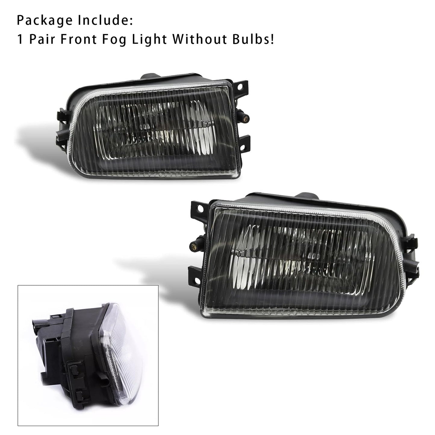1997-2000 BMW E39 5 Series 528i 540i Pair Front Bumper Fog Light Lamps Without Bulbs 63178360575 63178381977