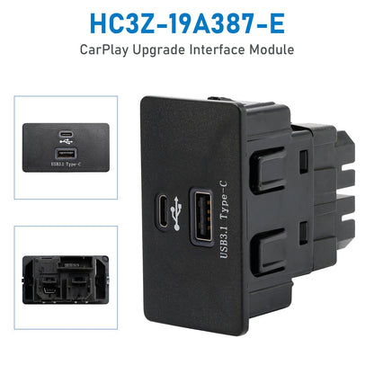 HC3Z-19A387-F 2017-2022 Ford F250 F350 Apple USB CarPlay Upgrade Interface Module Sync 3 Media Hub F HC3Z-19A387-E