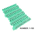 001-100 Number-Ear Tag For Animal Livestock Cattle Cow Pig Label Green