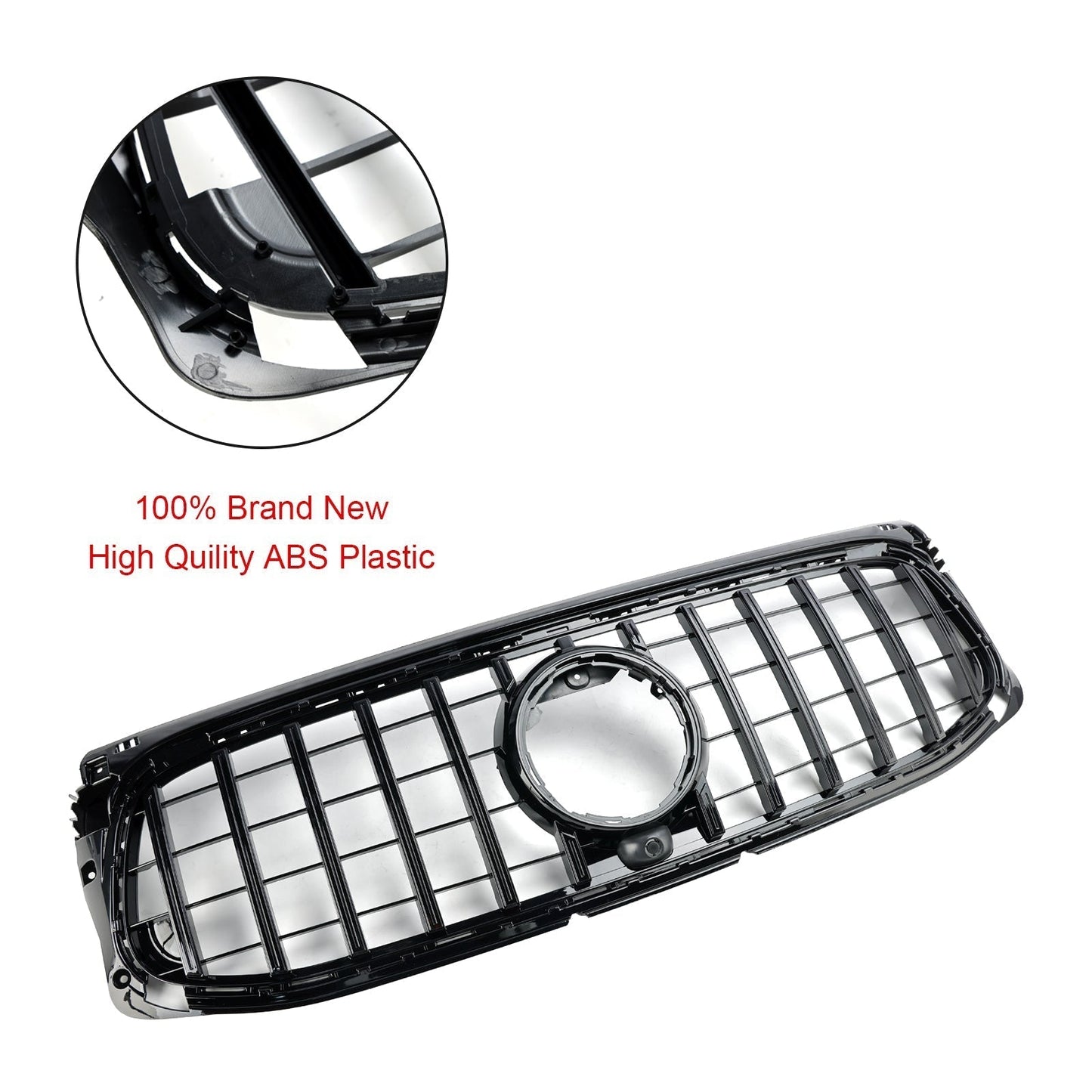 Mercedes 2020-2023 Benz GLB X247 AMG-Line Gloss Black Front Bumper Grill