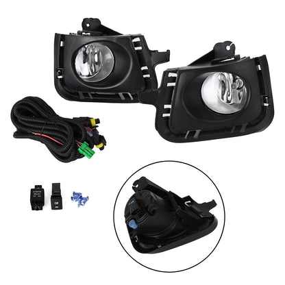 12-14 Toyota Prius C Clear Lens Front Bumper Fog Light Lamps w/Bezel+Switch