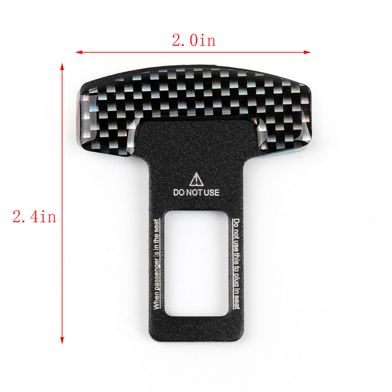 6PCS Car Safety Seat Belt Buckle Carbon Fiber Car Alarm Stopper Clip Clamp