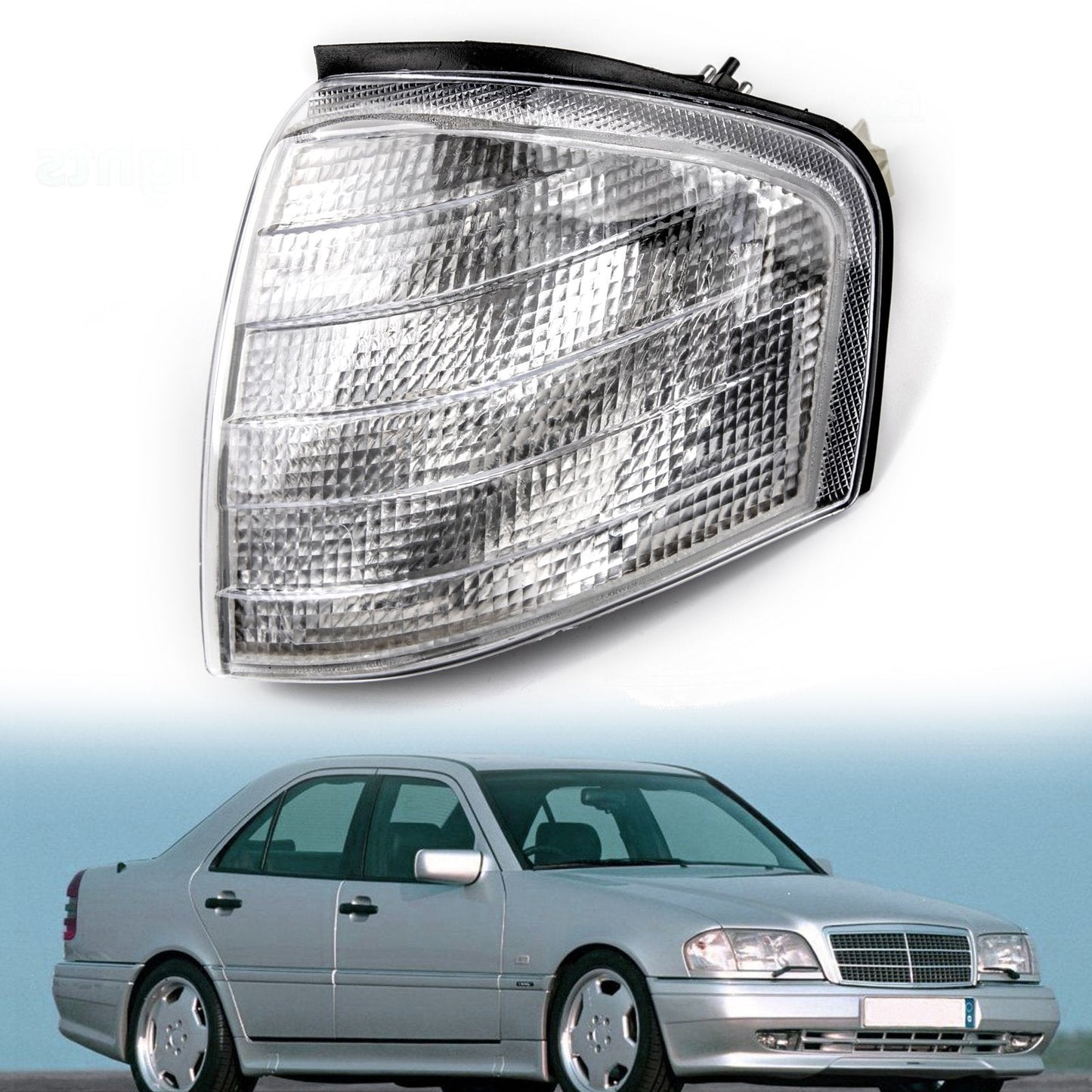 1994-2000 Class C Signal Turn W202 Lamps Lights Corner Mercedes Pair Benz