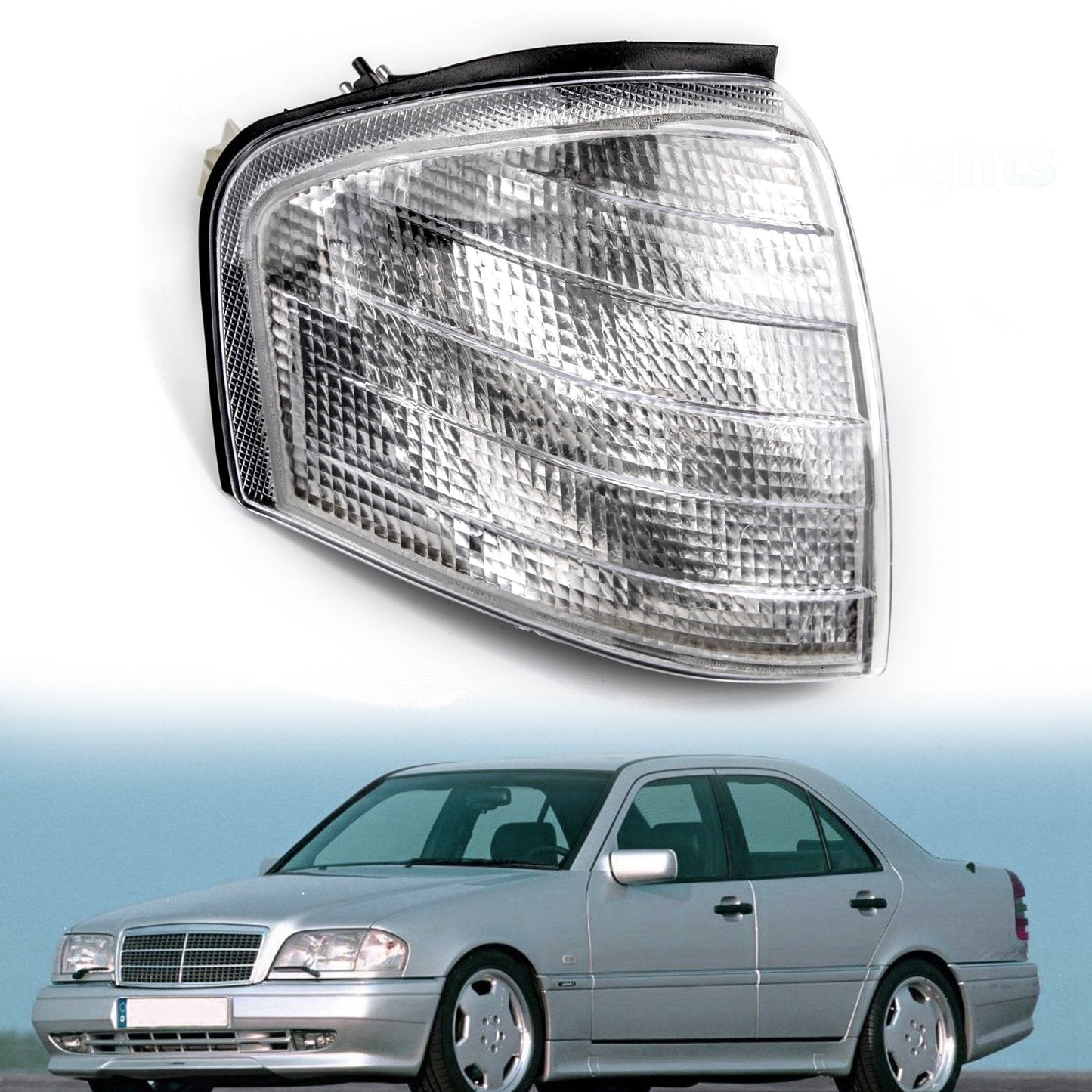 1994-2000 Class C Signal Turn W202 Lamps Lights Corner Mercedes Pair Benz