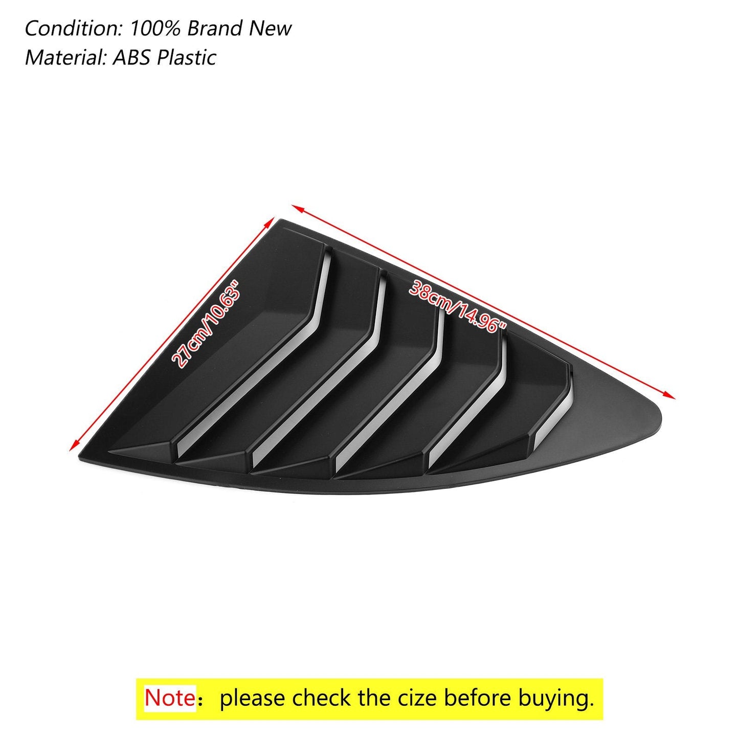 Side Window Louver MatteBlack For 13-18 Scion FRS BRZ Toyota 86 GT86 AE86