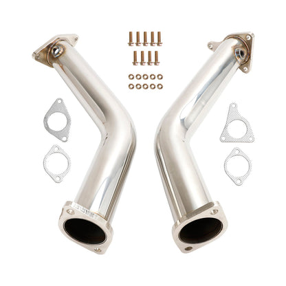 2016+ INFINITI Q50 VR30 Twin Turbo Exhaust Racing Downpipe Stainless Steel