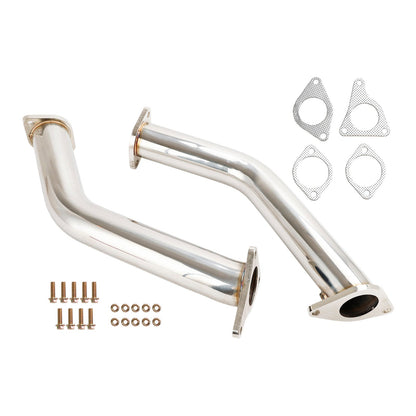 2016+ INFINITI Q50 VR30 Twin Turbo Exhaust Racing Downpipe Stainless Steel