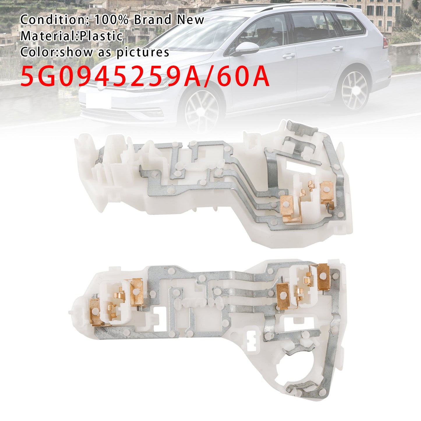 2013-2017 VOLKSWAGEN GOLF MK7 2PCS Inner Tail Light Bulb Carrier N/S RHD 5G0945259A/60A