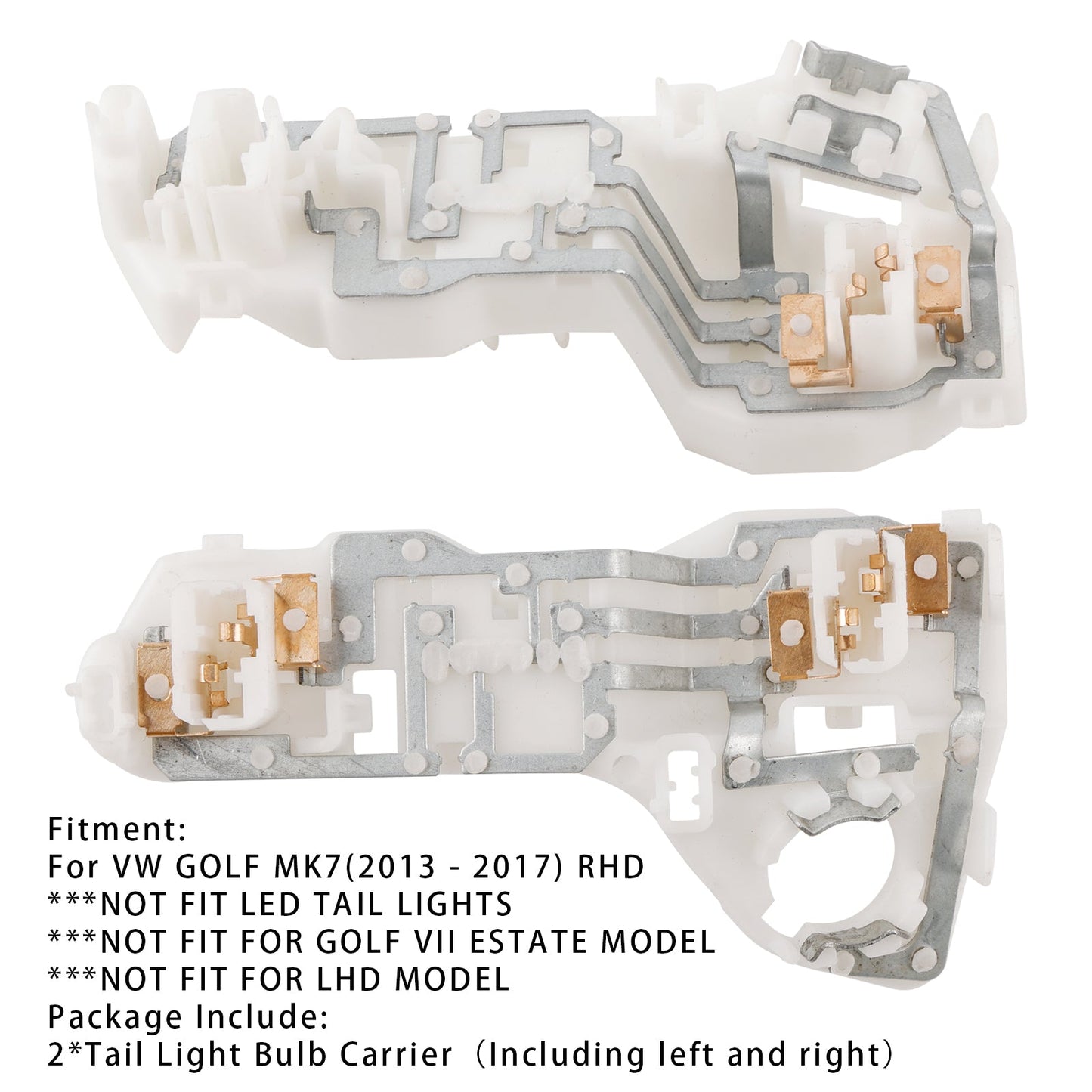 2013-2017 VOLKSWAGEN GOLF MK7 2PCS Inner Tail Light Bulb Carrier N/S RHD 5G0945259A/60A