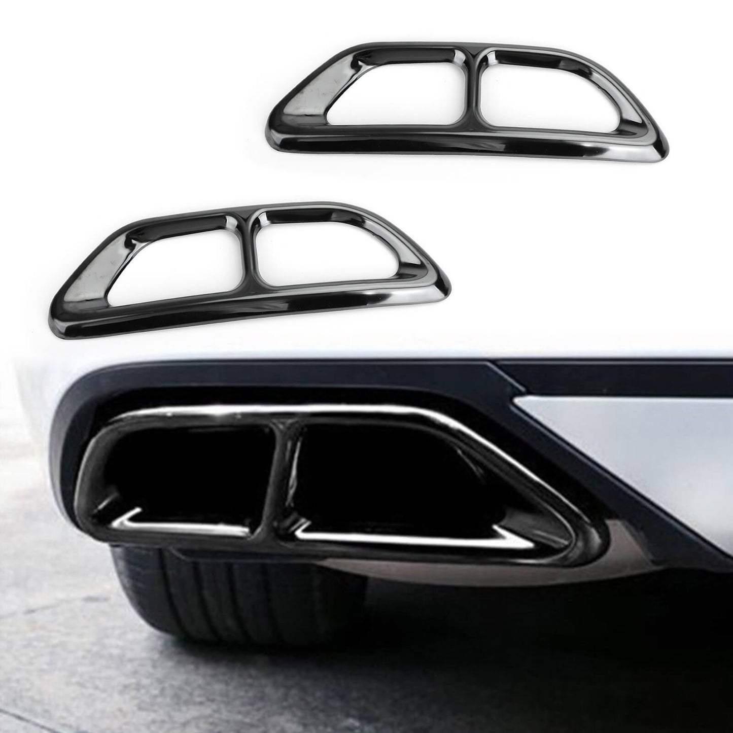 2018 2019 Honda Accord 2pcs Rear Cylinder Exhaust Pipe Cover Trim