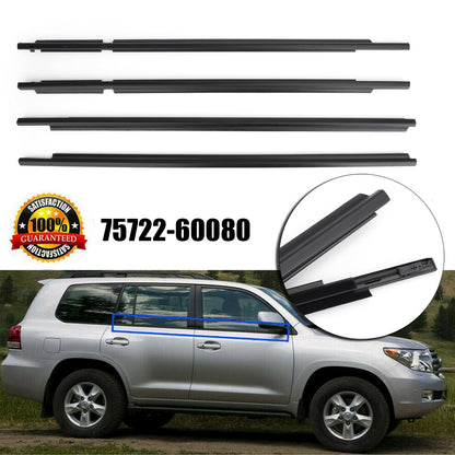 2003-2009 LEXUS GX470 4PCS 75722-60080 Weatherstrip Window Belt Moulding