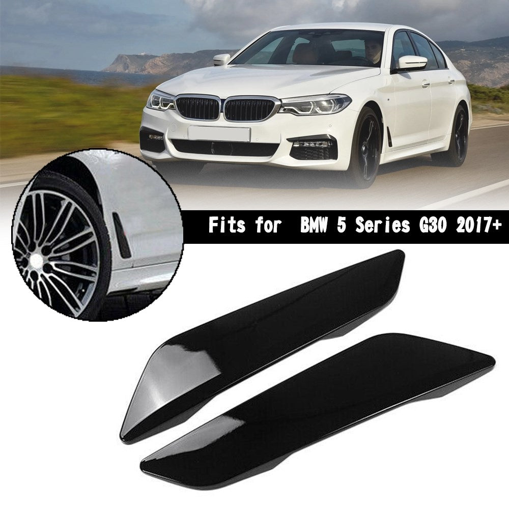 MW 5 Series G30 2017+ Glossy Black Fender Side Air Vent Outlet Cover Trim