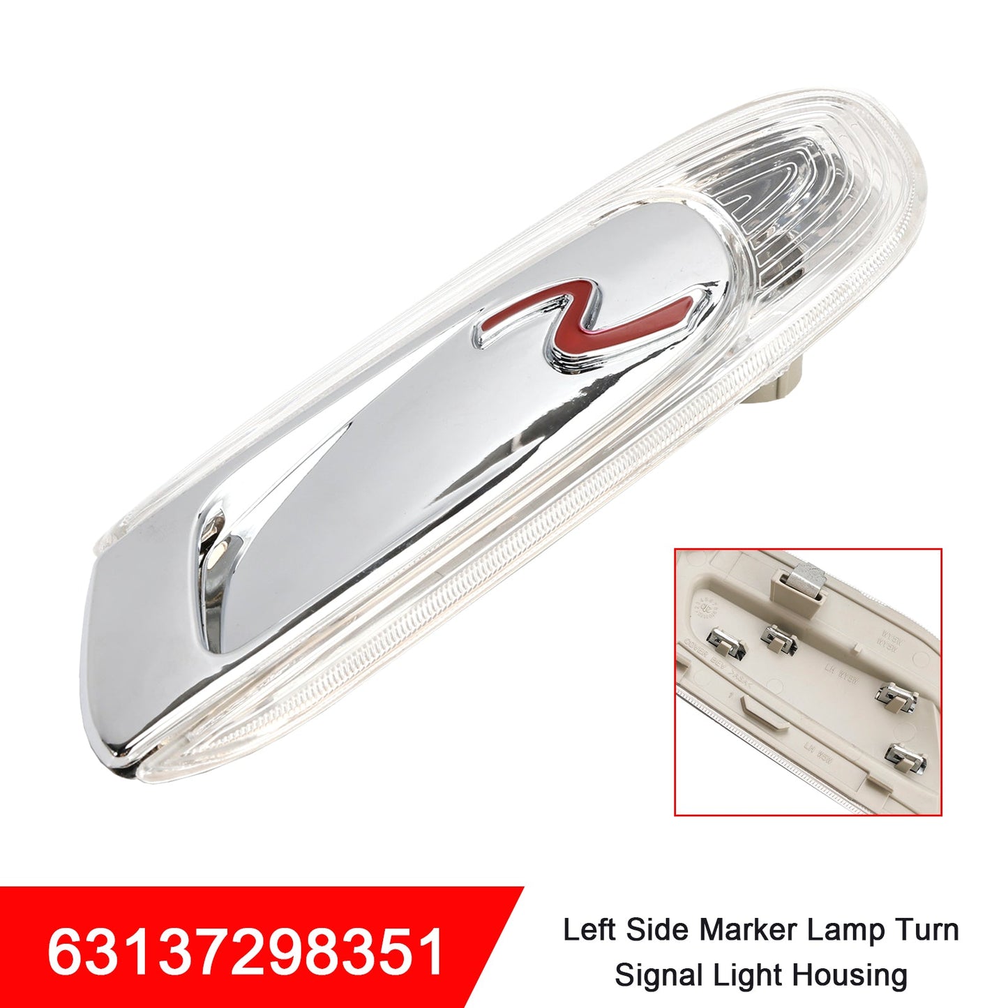 2014-2021 MINI F55 F56 F57 S Pair Side Marker Lamp Turn Signal Light Housing 63137298351 63137298352