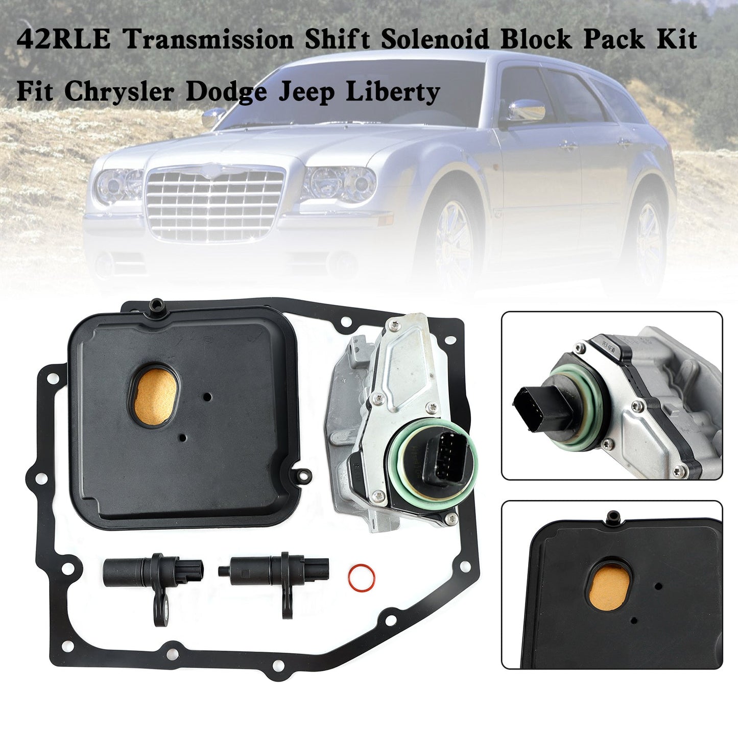 2005-2011 Magnum SE/SXT V6 2.7L 3.5L 42RLE Transmission Shift Solenoid Block Pack Kit 52854001AA 61936A 44956