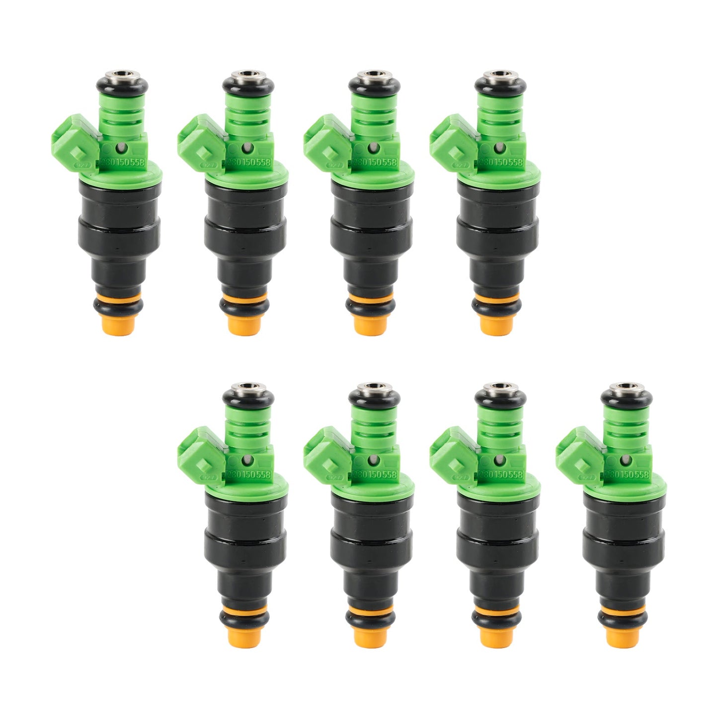 1986-1995 Ford Mustang GT LX and Cobra 5.0L 8PCS 0280150558 0280155968 42lbs Green Top Racing Fuel Injector