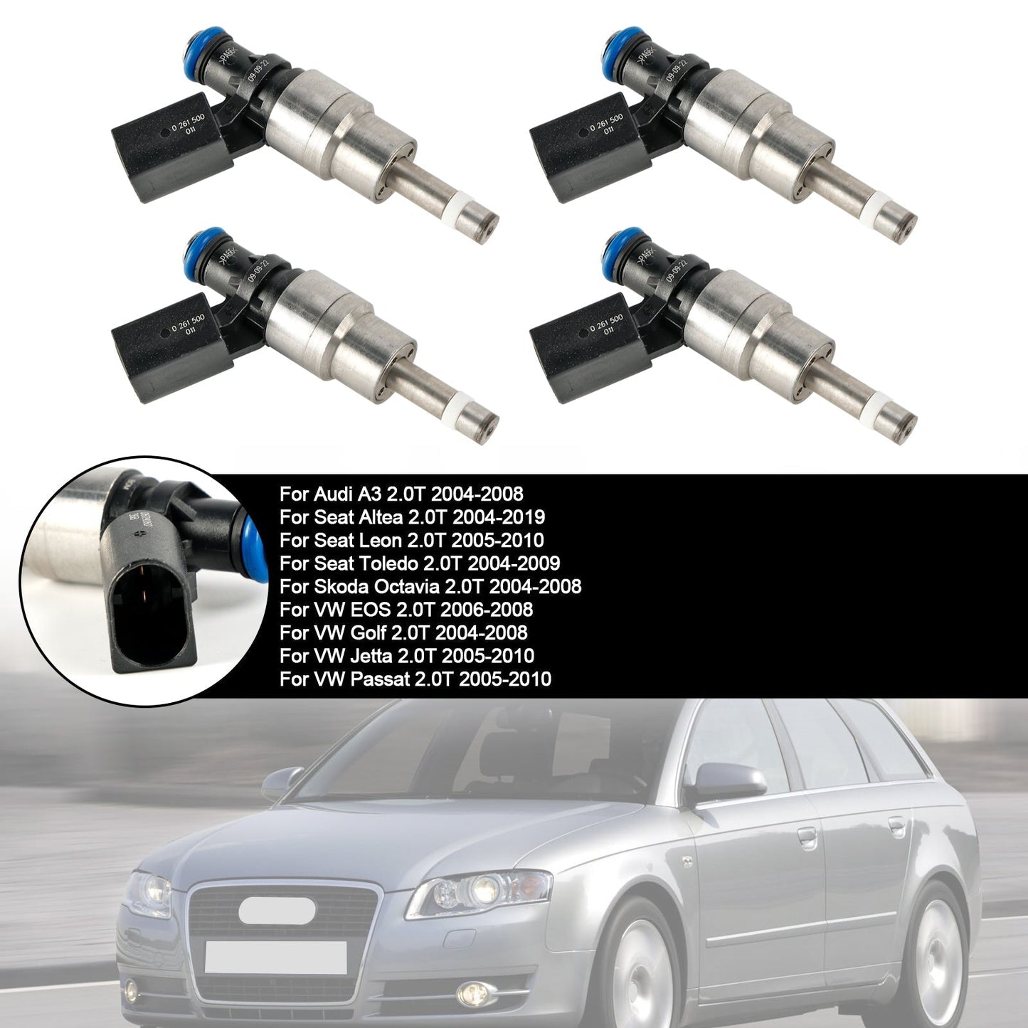 2004-2008 Skoda Octavia 2.0T Fuel Injector 0261500011 06F906040D