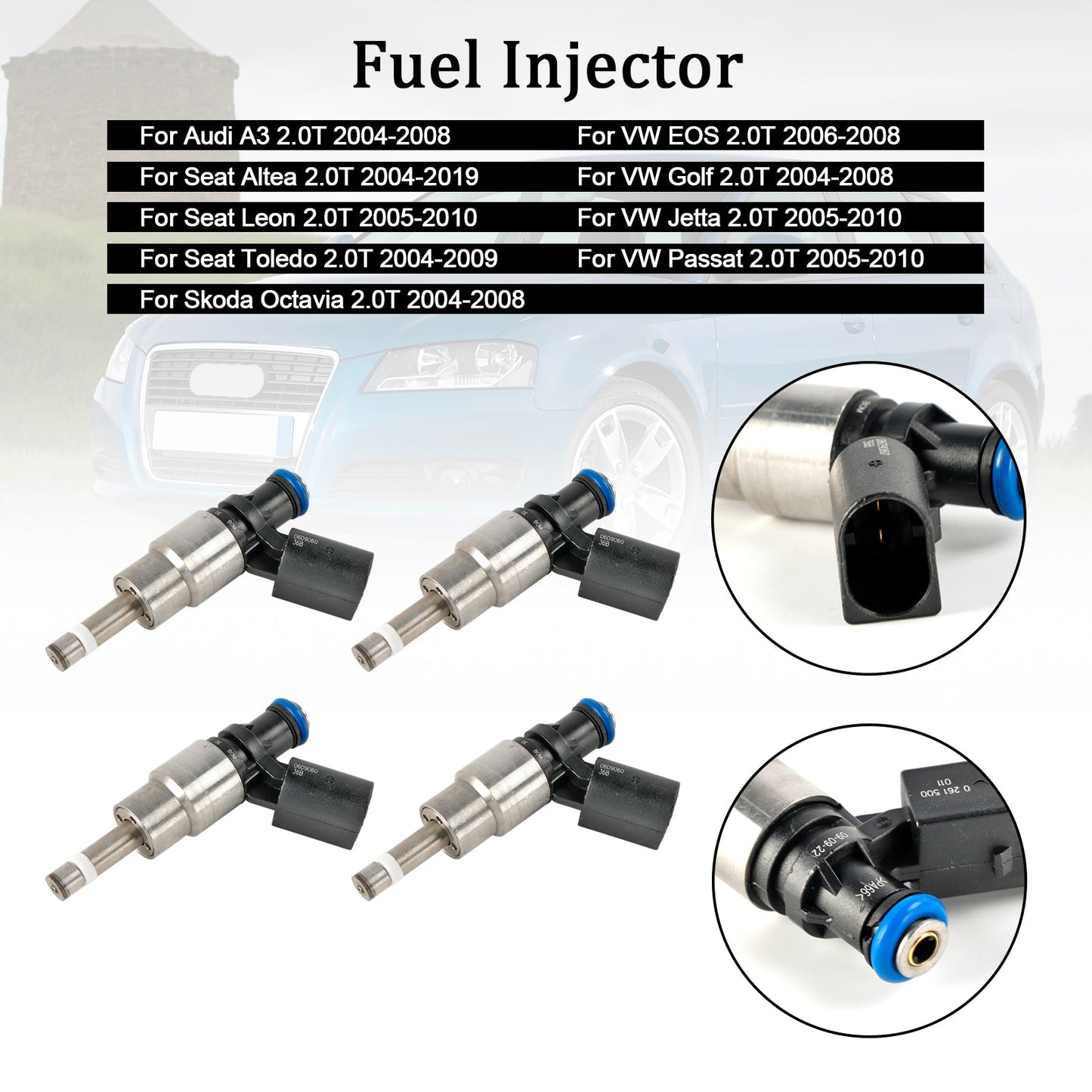 2004-2008 Skoda Octavia 2.0T Fuel Injector 0261500011 06F906040D