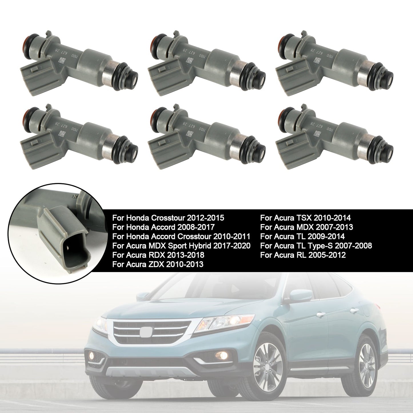 2010-2013 Acura ZDX Fuel Injector 16450-R70-A01 16450-R71-L06